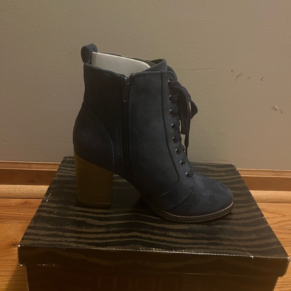 Shoes - Women's Navy Ankle Boots